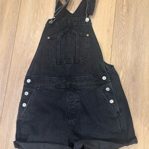 Old Navy Black Denim Overalls